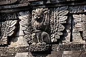Candi Panataran - Main Temple. Winged lions and nagas on upper terrace.